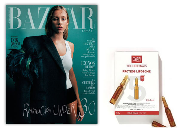 Regalo revista Harper's Bazaar Spetiembre 2022 de 5 ampollas marca Martiderm