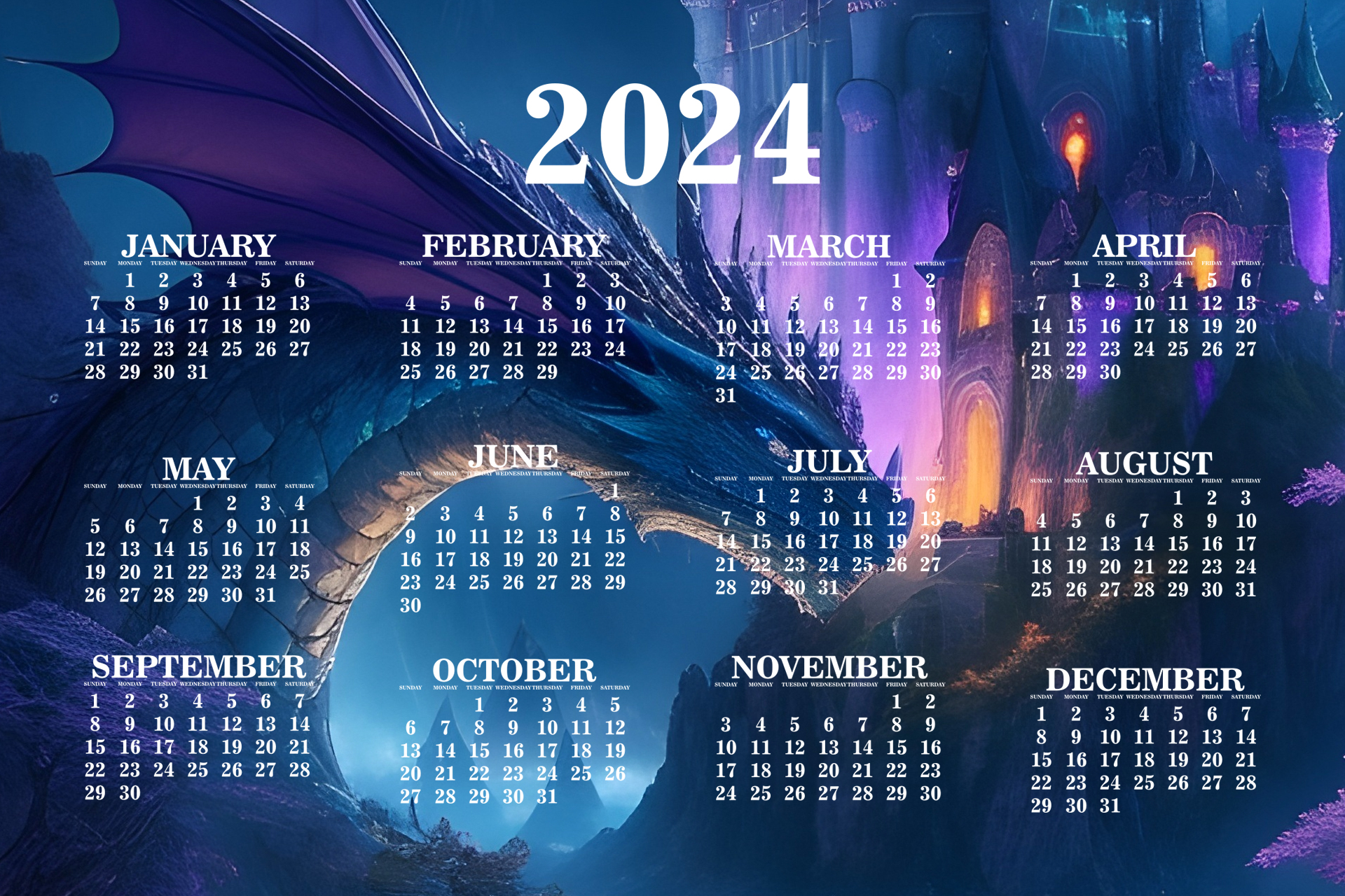 2024 es el año del dragón en el calendario chino